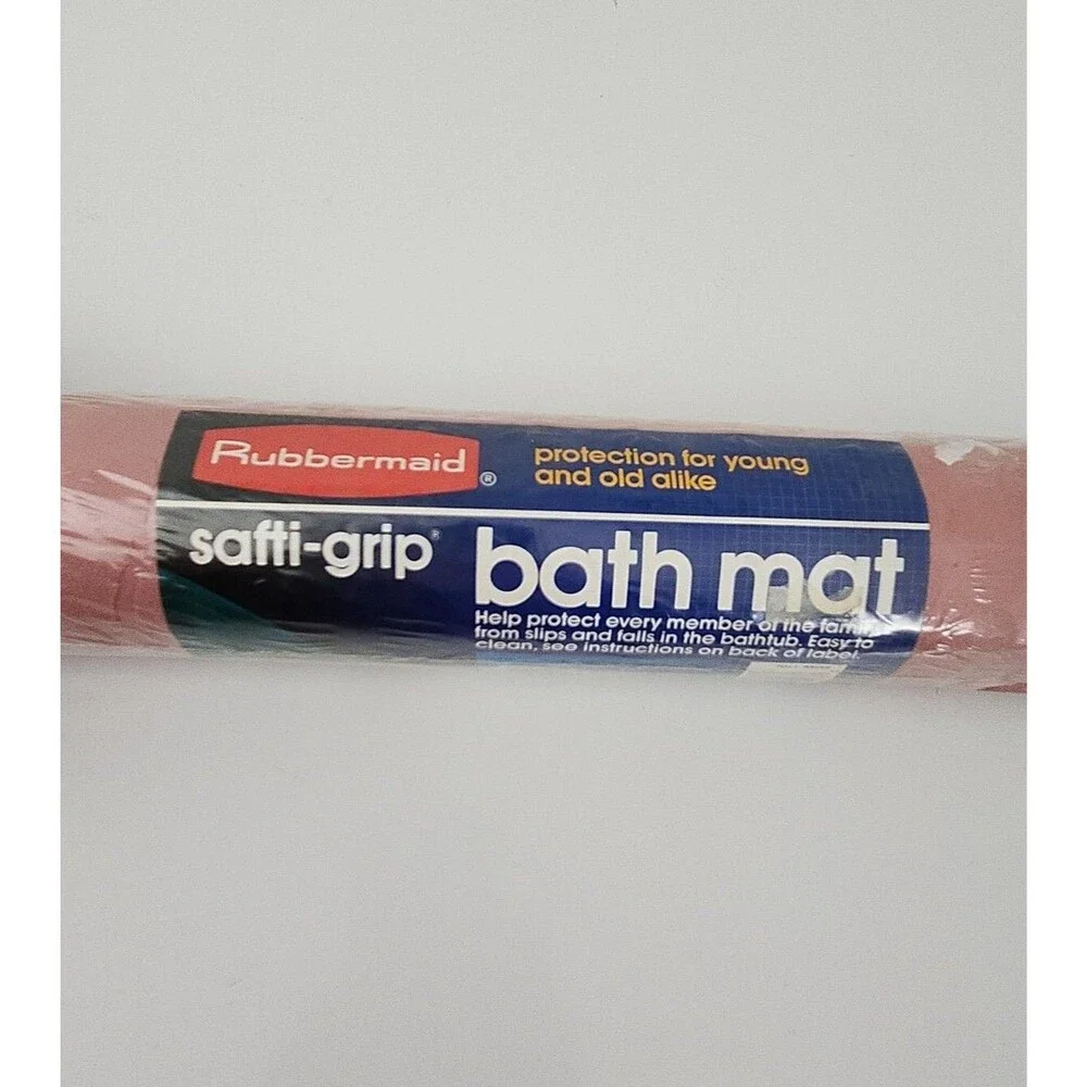 Rare Vintage Rubbermaid Safti-Grip Bathtub Mat 7041 Mauve 16 x 28 in NOS NEW